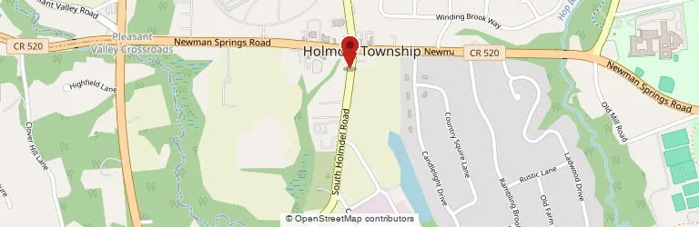 Map showing Gorsegner Brothers location at 6 South Holmdel Road, Holmdel NJ
